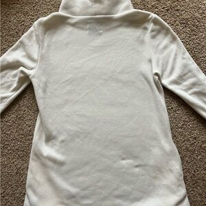 DUDLEY STEPHENS Terry Fleece Cobble Hill Turtleneck Cream